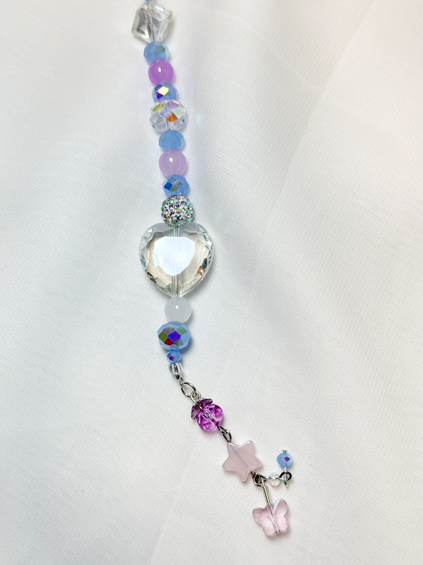 Crystal Heart Car Charm Suncatcher
