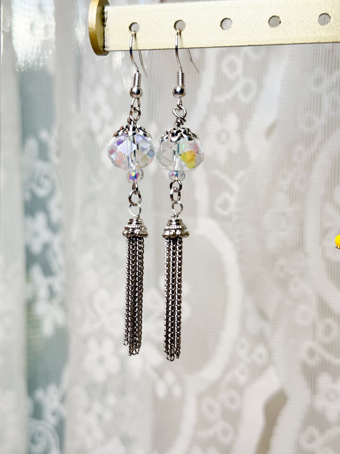 AB Glass Crystal Dangle Earrings