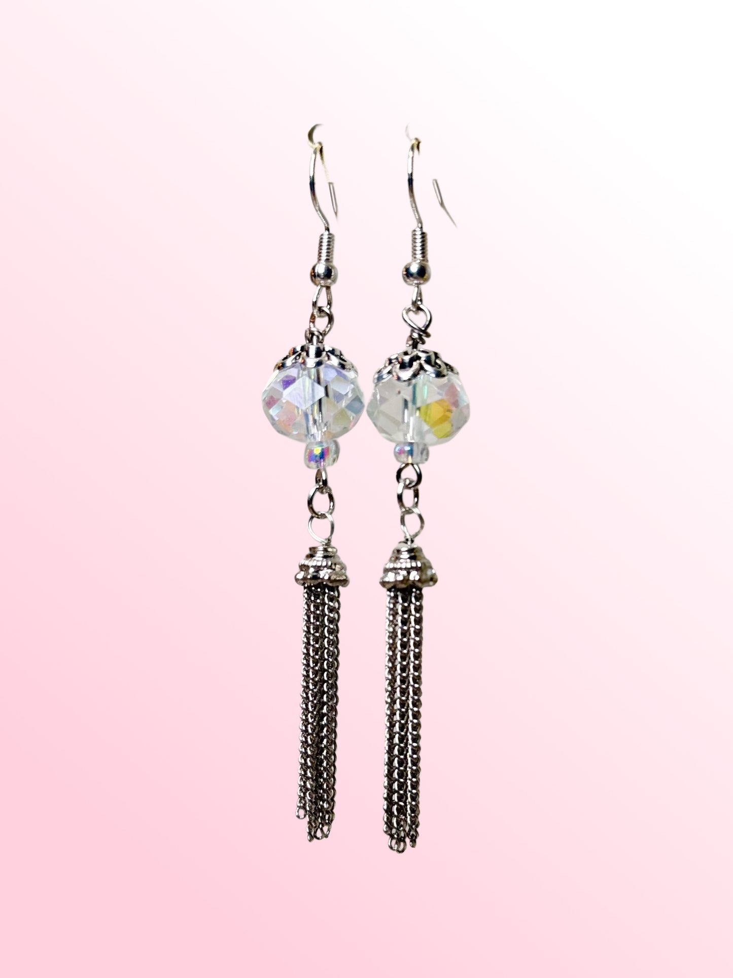 AB Glass Crystal Dangle Earrings