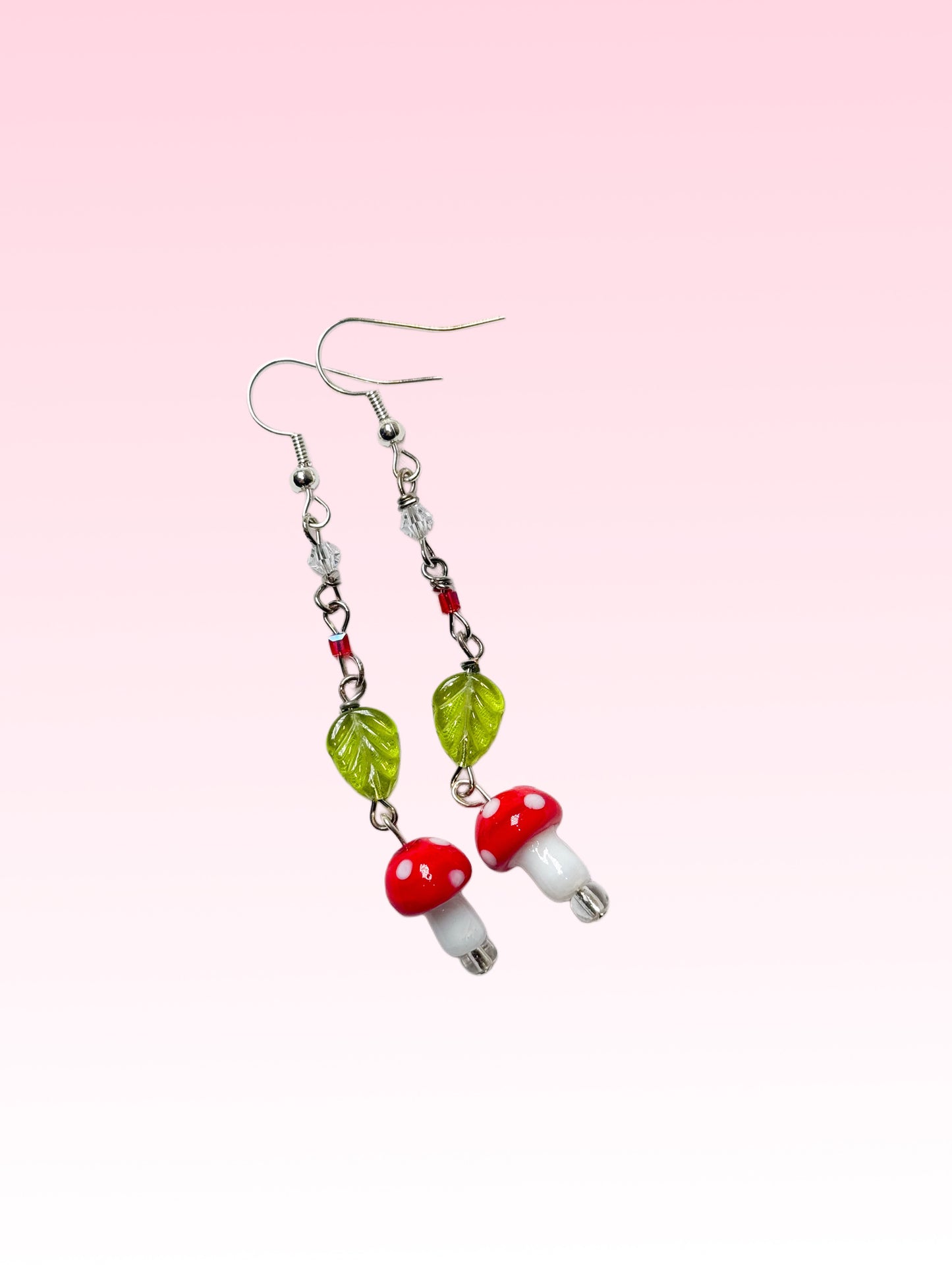 Dainty Mushroom Dangle Earrings