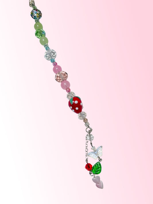 Strawberry Suncatcher Car Charm