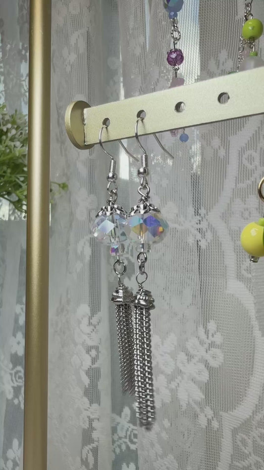 AB Glass Crystal Dangle Earrings